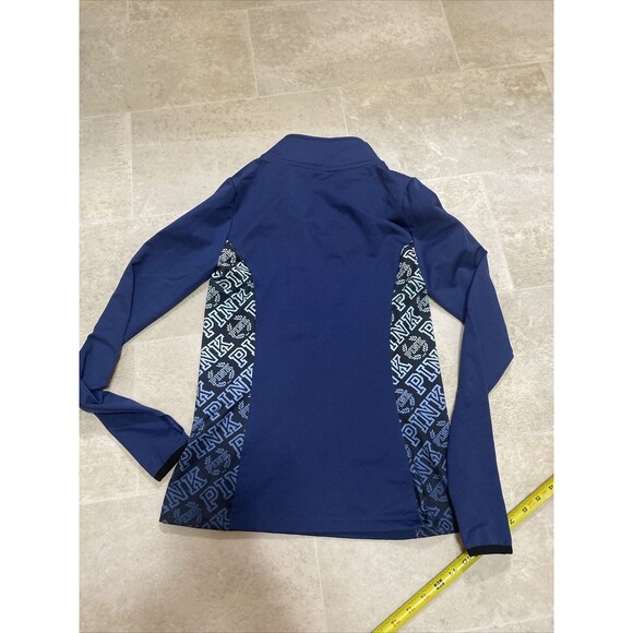 Victoria Secret Pink Ultimate Jacket Size XS Half Zip Pullover Navy Blue - Picture 8 of 9